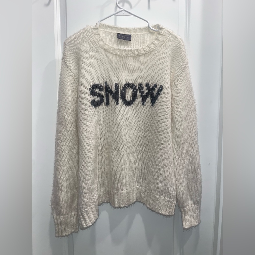 Wooden Ships Ivory Knit Snow Sweater